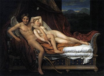 Klassischer Menschlicher Körper Werke - Amor und Psyche Jacques Louis David Nacktheit